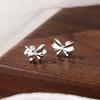 Cute Bow Screw Earrings Sweet Girl Heart Design Earrings