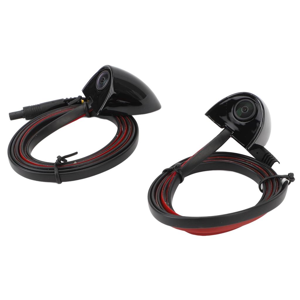 Камера слепых зон автомобиля с ночным видением, крепление на ленту, камера бокового обзора, система видеонаблюдения для камеры (черный)