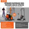 Cart Airless Paint Sprayer Diaphragm Paint Airless Sprayer 1100W Electric