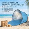 Automatic Pop Up Tent Single Person UPF50+ Sun-Protection Portable Beach Camping Shelter