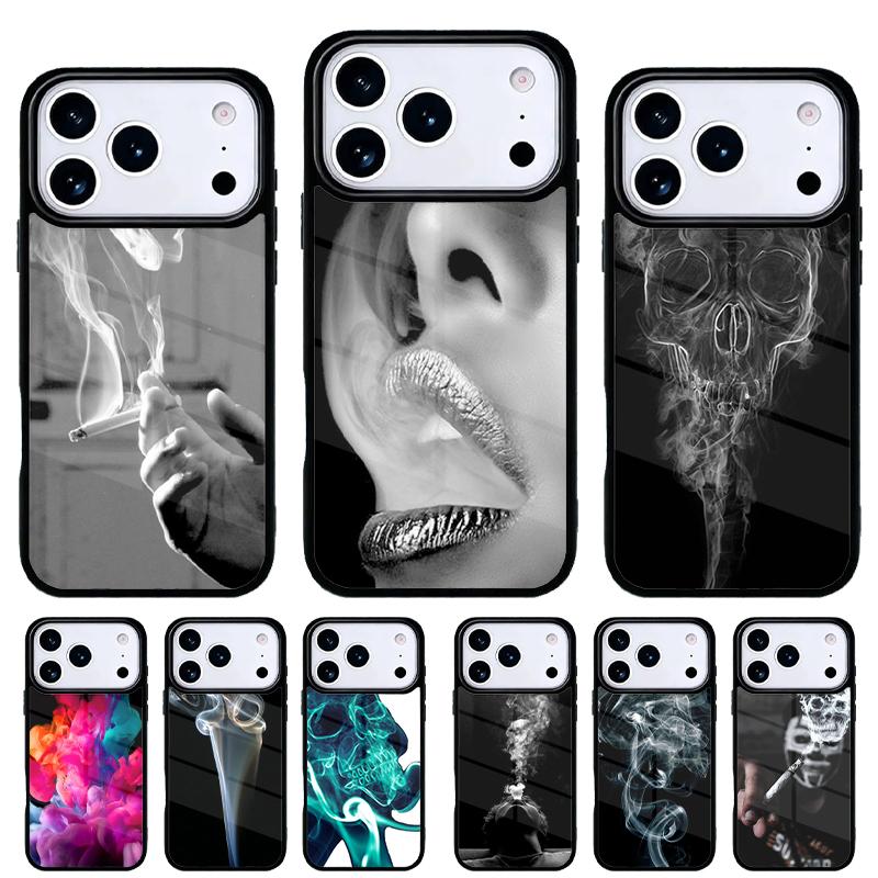 Смешной чехол для телефона "Дымный шлейф" для iPhone 17 Air 16e 15 14 13 Pro Max Задняя крышка для 12 11 Pro Coque