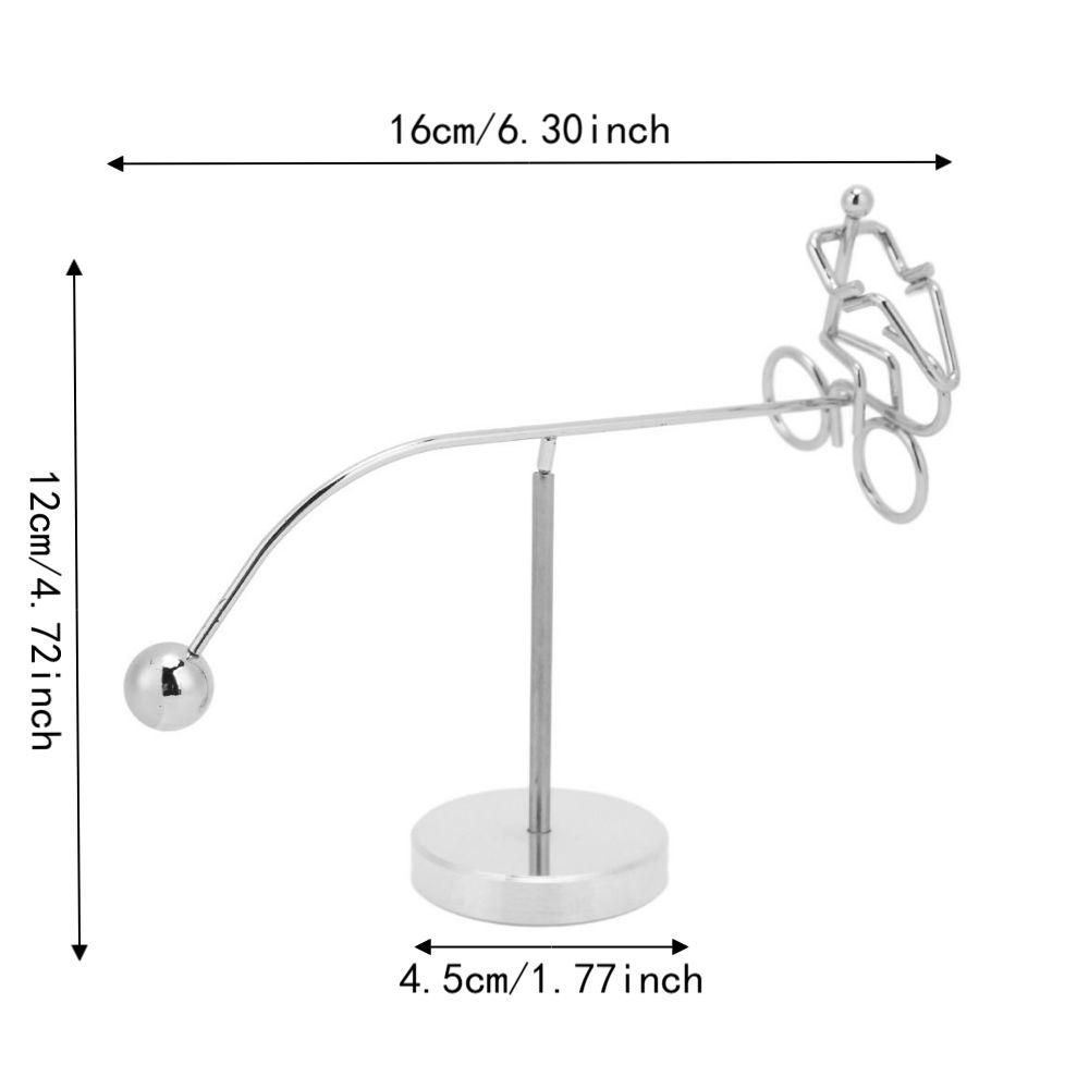 Silver Tone Metal Balance Sculpture Handmade Metal Craft Tabletop Balance Decor  Home Decor