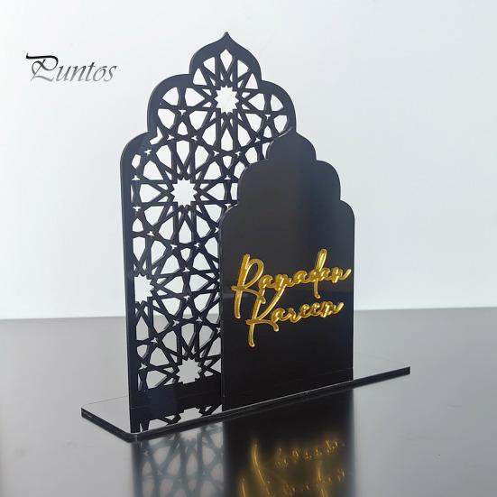 Знак для стола Ид, стоящее украшение на Рамадан, акриловое украшение Мубарак для домашней вечеринки Ид, центральное украшение для камина