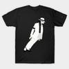 Майкл Джексон Smooth Criminal Moonwalker Наклонный Унисекс Футболка Унисекс Круглый вырез Хлопок Короткий рукав Оверсайз Популярная Футболка Подарки для фанатов