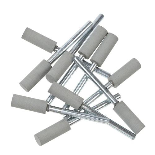 Daitec Japan High-Durability Rubber Grinding Stones, 9XX, 6 X 17 X 3mm Shaft, Pack of 10, Cylindrical, for Grinding and Finishing, Shafted, High-Dura