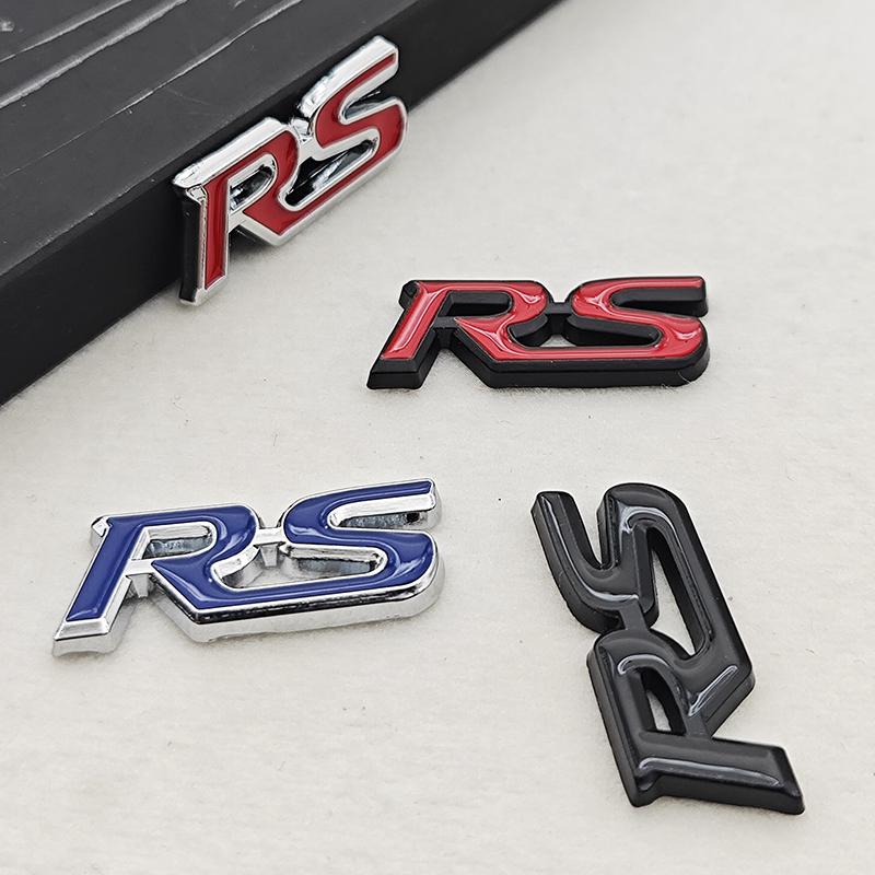 AAALY1 3D Metal Car Steering Wheel Emblem RS Logo Sticker Badge Decals For Honda Civic Accord HRV CRV Jazz City Pilot Fit Accessories