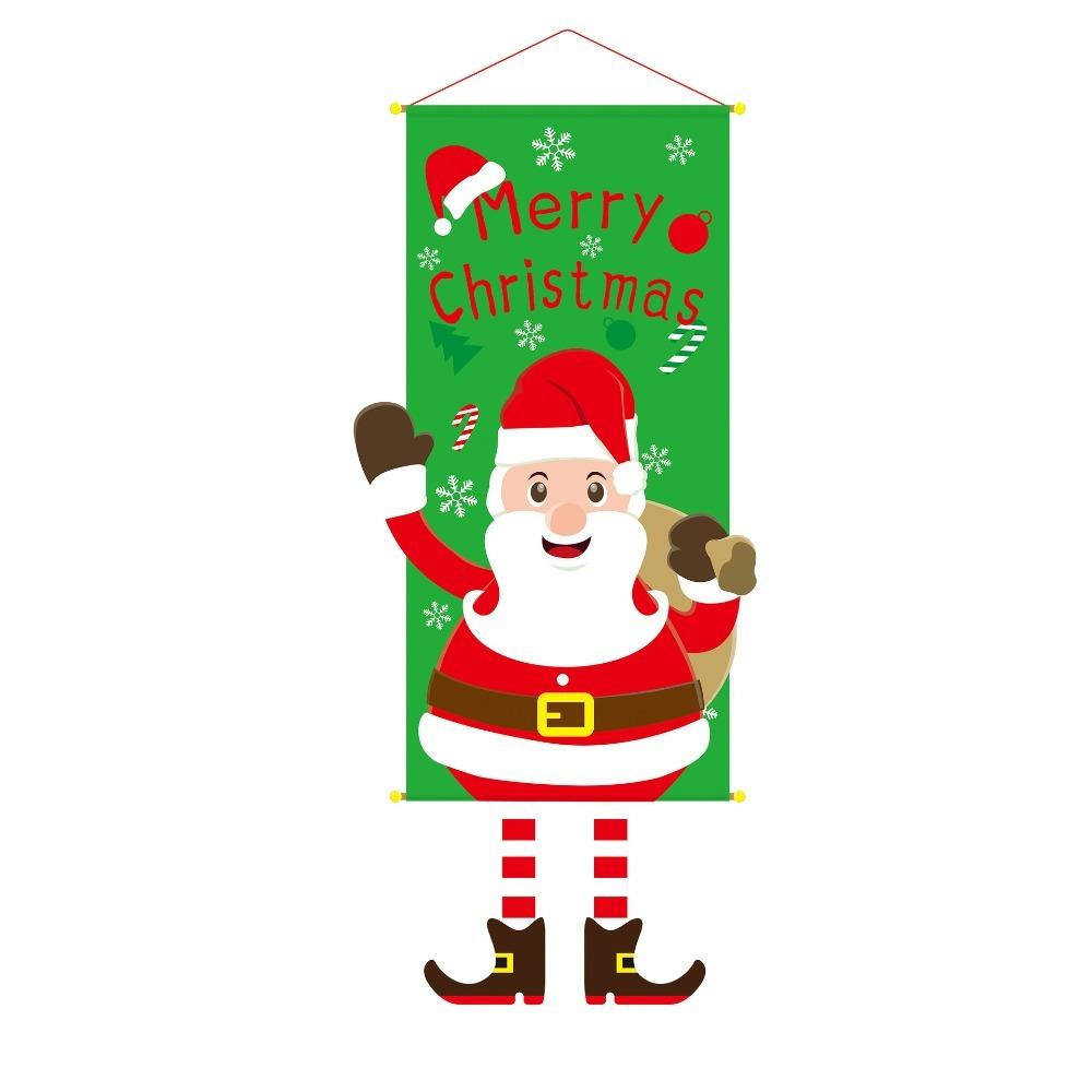Мультяшный Рождественский флаг-вешалка 110 см Снеговик EIK Подвесной флаг Navidad Санта-Клаус Рождественский фон Декор для вечеринки