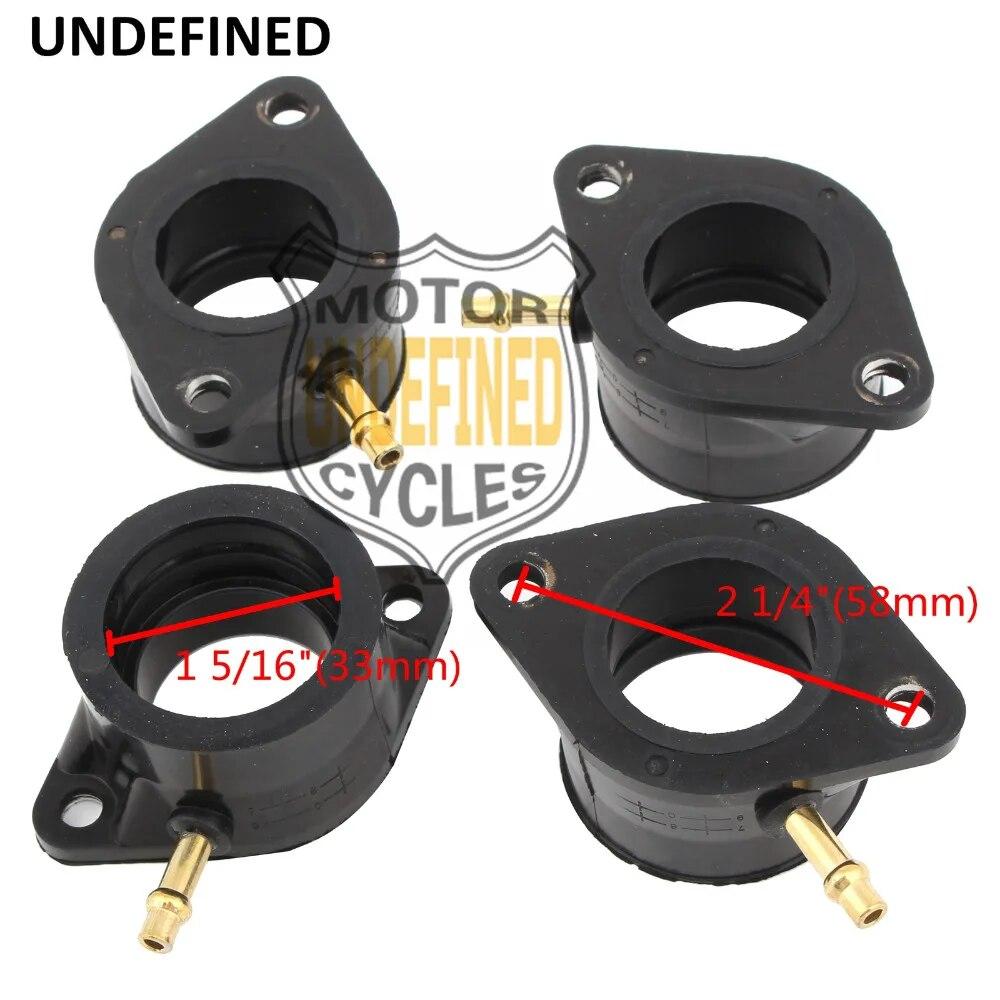 4 шт. багажник впускного коллектора карбюратора мотоцикла для Kawasaki KZ900 1976-1977 KZ1000 1977-1981 Z1 1973-1975 Carburador UNDEFINED