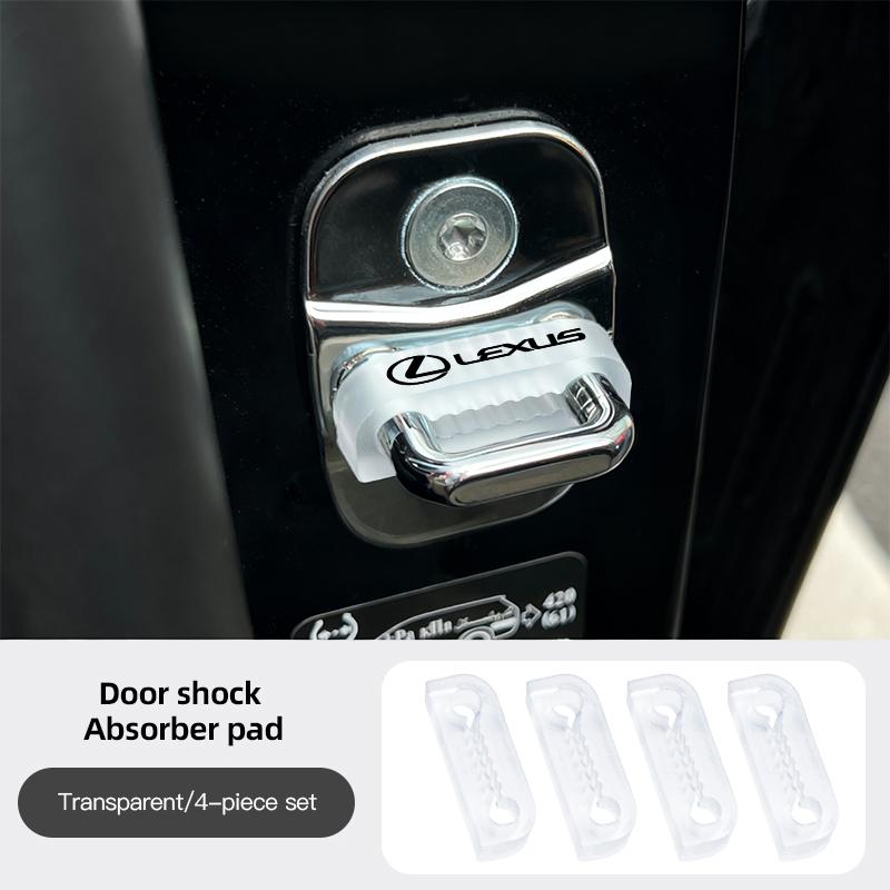 crdhnz1 4Pcs Car Door Lock Buckle Protective Cover Shock Absorber For Lexus Ct200h IS300h  RX400h RX350 RC RX450h GS RX RX270 NX300h UX