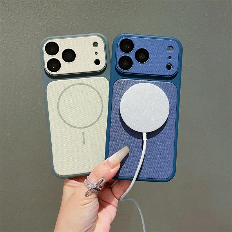 Матовый Чехол Для Телефона С Защитой Камеры Для Magsafe Для iPhone 17 16 15 14 13 12 Pro Max Магнитная Беспроводная Зарядка Бронированный Ударопрочный Чехол