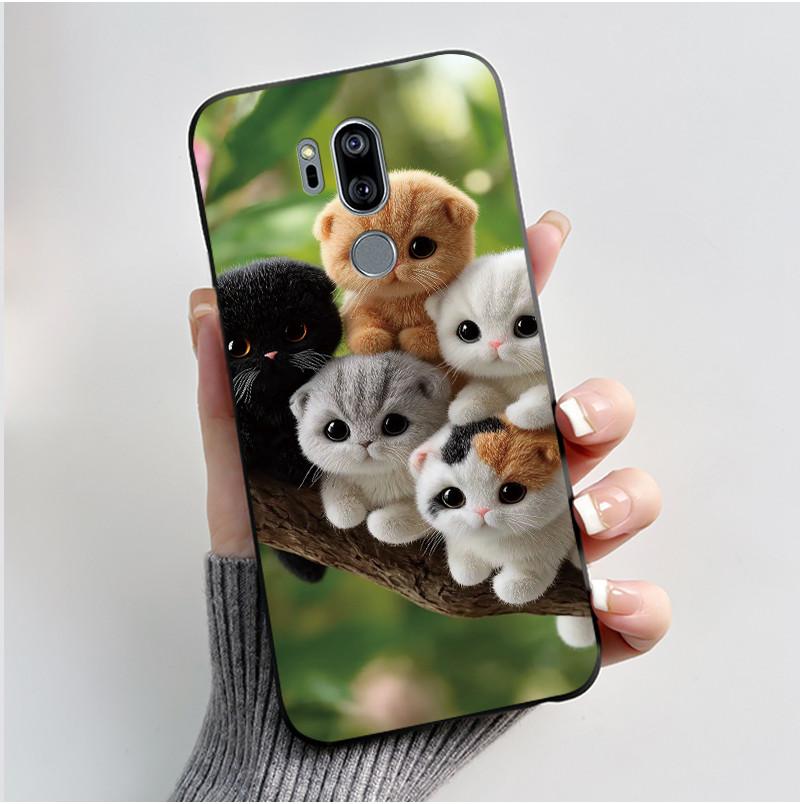 Casing For LG G7 ThinQ Case G710EM Luxury Dragon Cute Cool Boys Girls Soft TPU Black Silicone Matte Bumper LG G7ThinQ Back Cover