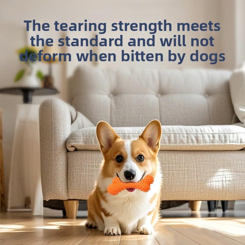 Soft Nail Bone Dog Toy Teething and Teeth Cleaning Interactive Border Collie Puppy Toy That Can't Be Chewed Up