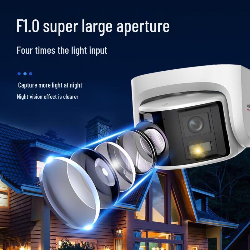 HIKVISION 4MP 180° Panoramic Full-Color Dual-Lens PoE IP Camera