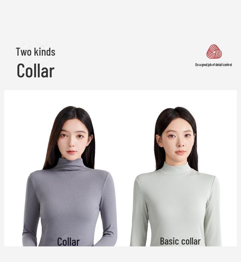 Теплая женская водолазка с воротником-полуворотом из немецкого бархата и шелка на осень и зиму