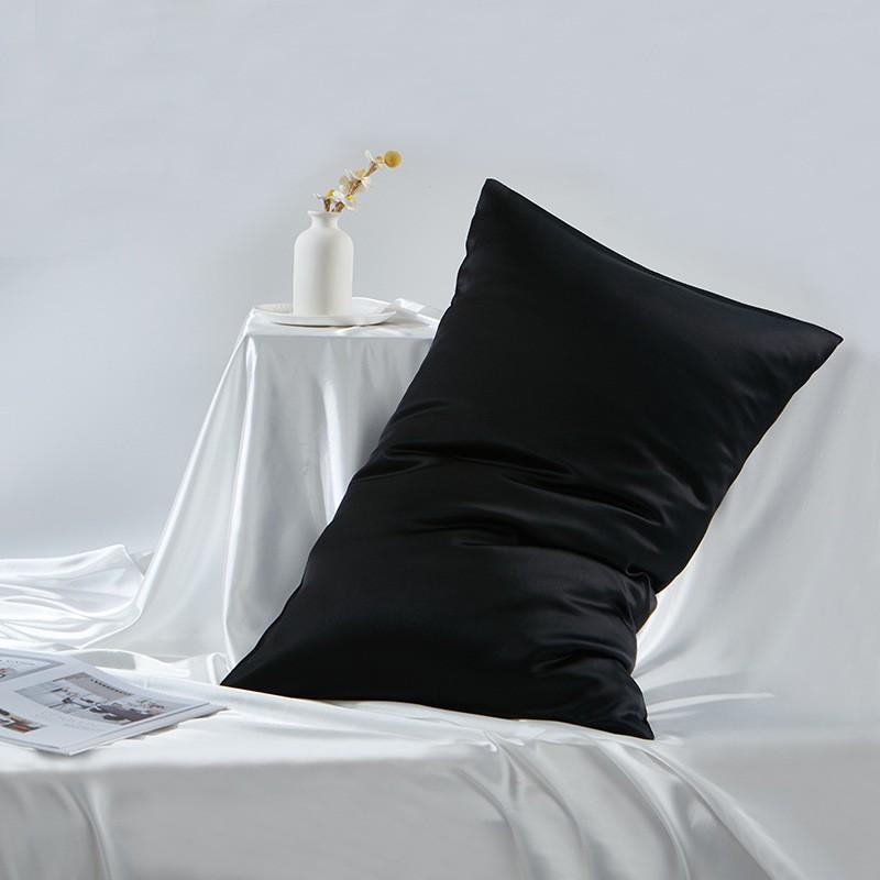 100% Pure Mulberry Silk Pillowcase 19 Momme Satin Weave Zipper/Envelope Bedding Comfort