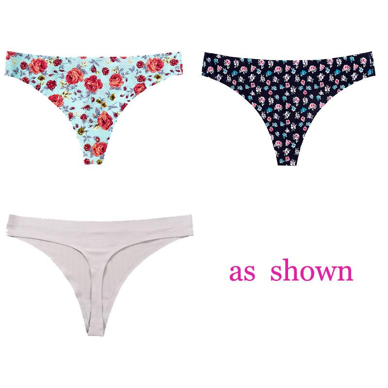 CINOON 3 шт./лот, женское сексуальное нижнее белье с цветами, соблазнительные трусики с низкой талией, стринги, дышащее нижнее белье без следов, стринги, нижнее белье
