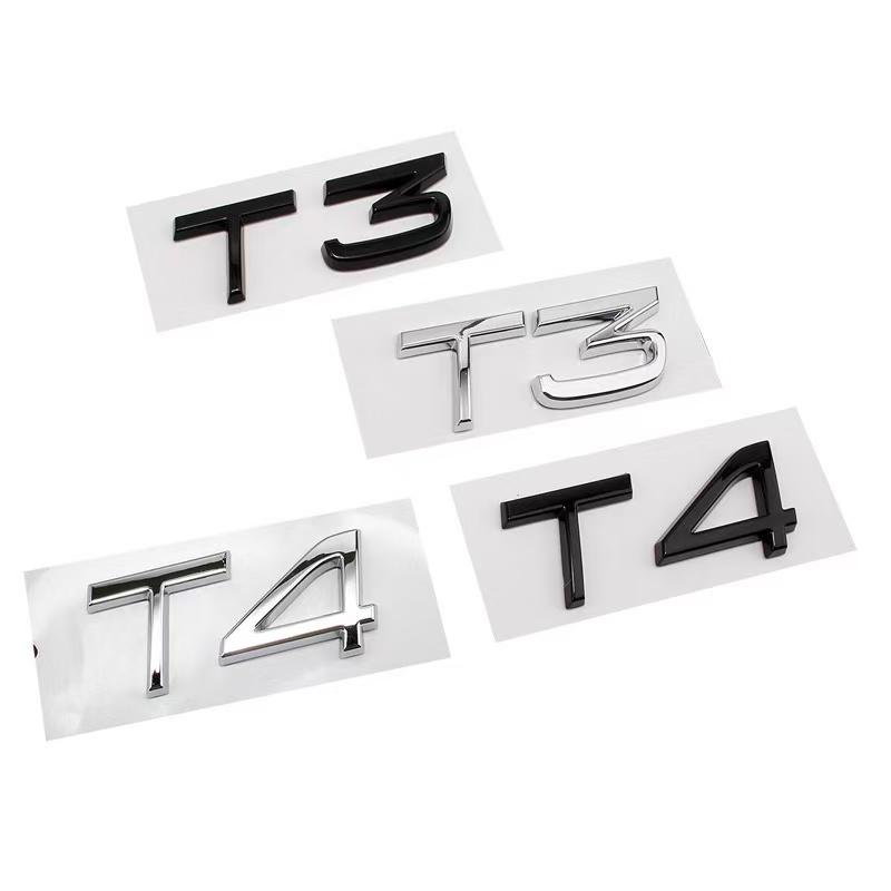 3D Chrome ABS T0/T3/T4/T5/T6/T7/T8/V8 AWD Lettering Emblem Trunk Badge For XC40 XC60 XC70 XC90