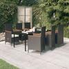 VidaXL Garden Dining Set with Cushions 7 Pcs Dining Furniture Table and Dining Chairs Furniture 3099429