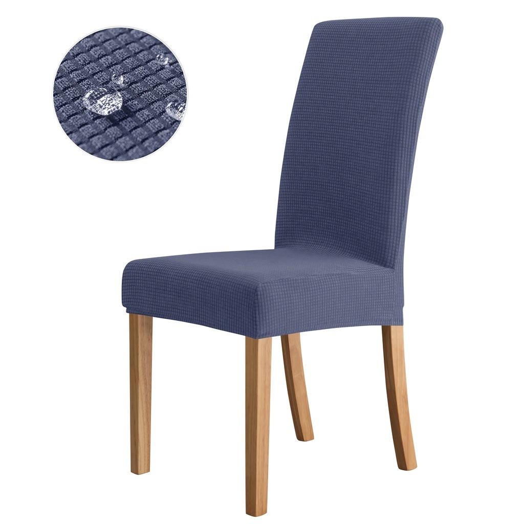 Waterproof thickened fleece grid fleece one-piece chair cover Elastic hotel restaurant chair cover Anti-fouling stool cover