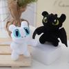 Беззубый Черно-Белый Дракон Плюшевая Кукла Подвеска - Милая и Забавная Игрушка