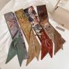 Long Scarves Women Ribbon Neck Satin Bag Hair Scarf Wrist Headband Tie Spring and Autumn Decorative Scarf