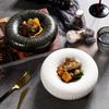 Керамические обеденные тарелки Круглая чаша Посуда для приготовления пищи Ресторан Молекулярная гастрономия Посуда для сашими Десертные тарелки Сервировочное блюдо
