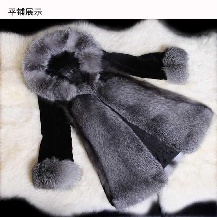 Куртка фу осень и зима новая женская искусственная шуба средняя и длинная тонкая шуба