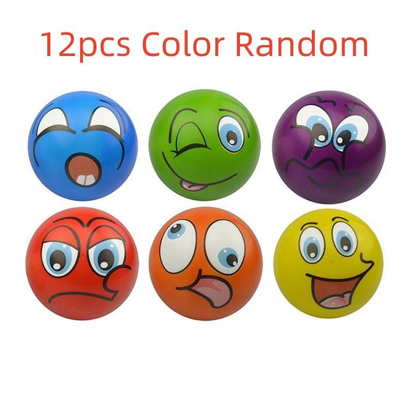 Игрушки Игрушки Игрушки 12 шт. Забавный губчатый мяч Снятие стресса ПУ пена для детей и взрослых Успокаивающее движение запястья Мячи Пляжный мяч