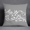 Gray Low White Flower Pattern Home Decoration Pillowcase Square Pillowcase Home Office Decoration Cushion Cover