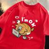 The Little Orange Cat Thinks It Can Still Hold On Print Women Tee Shirt T-Shirts Breathable Soft Clothes All-Match Tops