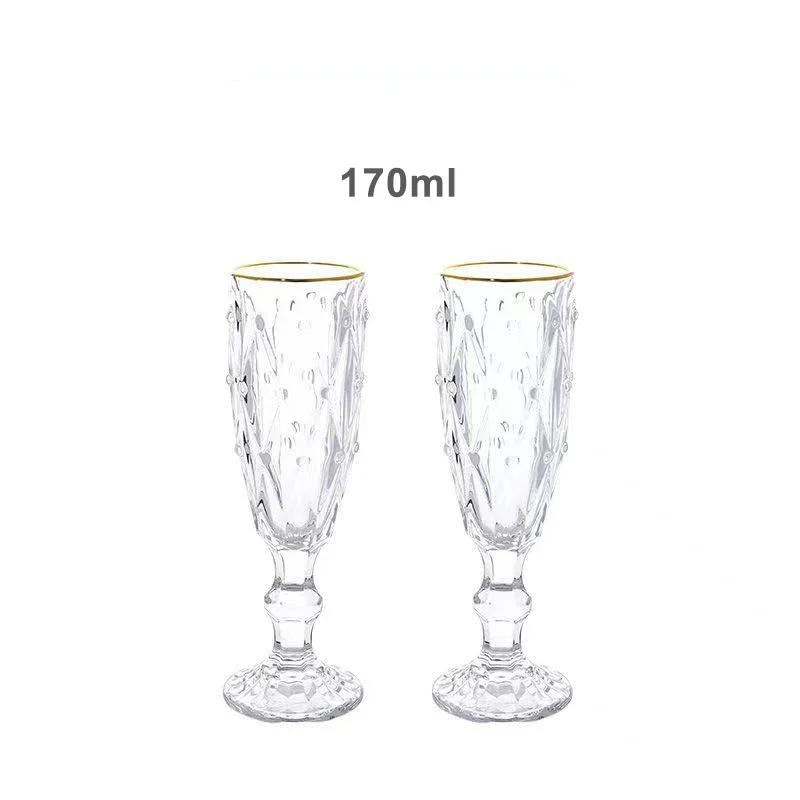 Винтажный стеклянный бокал для шампанского, бокалы для шампанского, бокал для вина, бокал для виски, бокал для шампанского, бокалы для напитков, кружки для спиртных напитков