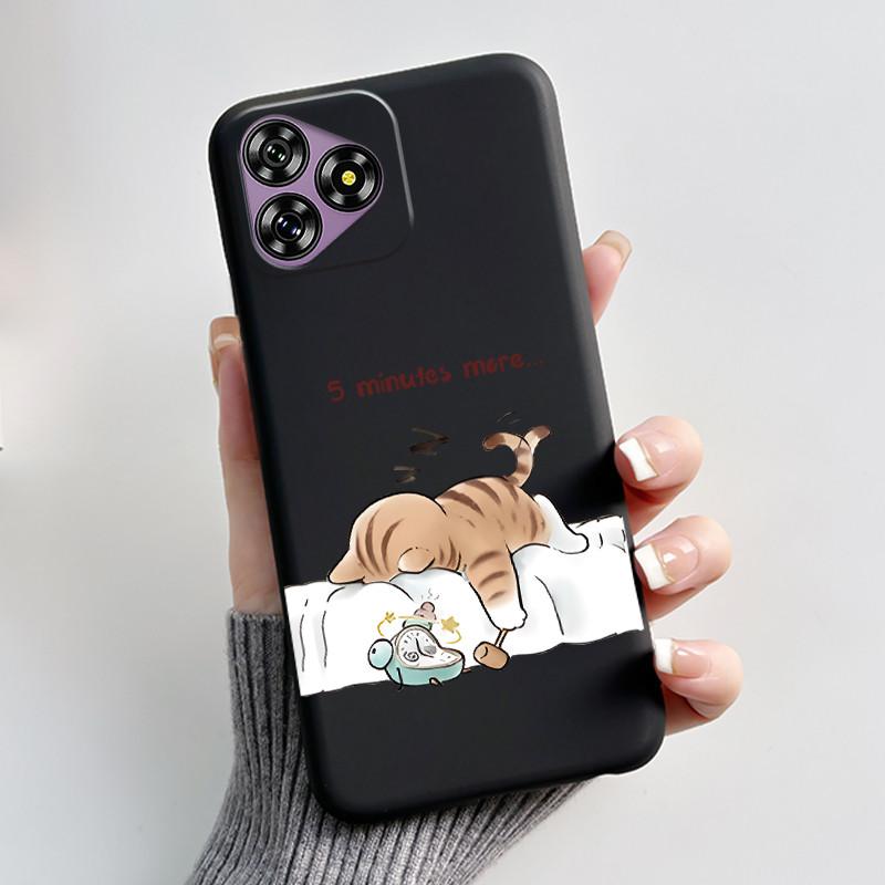 Для Oukitel C53 Чехол Роскошный Милый Кролик с Сердечками Смешной Черный Мягкий Силиконовый ТПУ Защитный Чехол для Телефона Для OukitelC53 C 53 Задняя Крышка