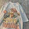 Cottagecore Style Mushroom Love Yourself Мужская футболка Большие футболки Большие хлопковые футболки Дышащие женские с коротким рукавом