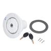 Gravity Water Fill Inlet with Key Lock White PP Plastic for RV Motorhome Trailer