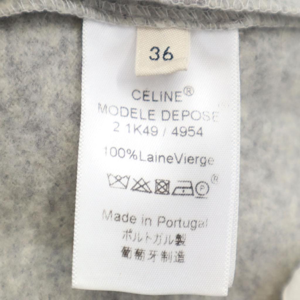 Celine Made In Portugal Wool Pants 36 Gray Women Used
