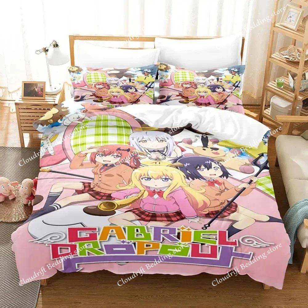 Комплект постельного белья Anime Gabriel Dropout, пододеяльник, постельный комплект, пододеяльник, наволочка, одеяло размера king-size, комплект постельного белья для мальчиков и взрослых