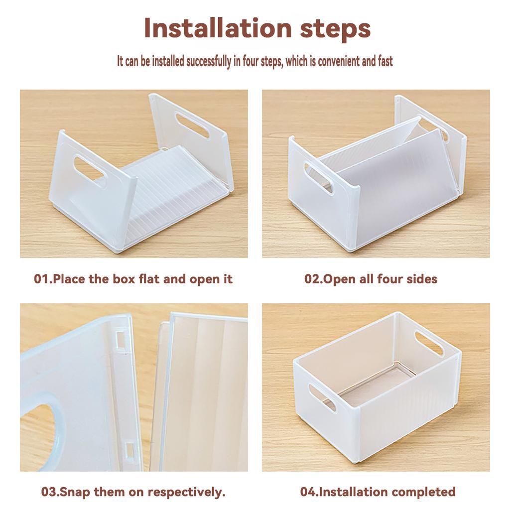 Kitchen Fridge Organizer Foldable Fruit Vegetable Storage Box Crisper Large Capacity Pull-Out Plastic Food Storage Container