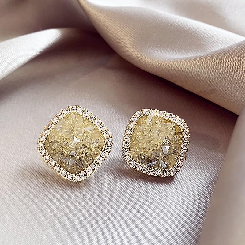 Французские ретро серьги с цирконом и жемчугом: Ювелирные изделия из серебряных игл 925 пробы класса «легкая роскошь»