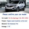Накладка на капот двигателя автомобиля для Kia Sportage 3 SL 2011~2016 2014 Звукоизоляция Теплоизоляция Хлопковая подкладка Огнестойкие детали интерьера Аксессуары