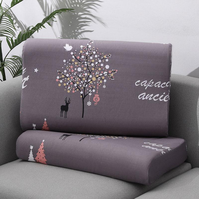 Постельное белье Мягкий хлопковый латексный чехол для подушки с эффектом памяти на молнии Простая напечатанная подушка для сна Защитный чехол 40 X 60/30X50 см