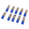 10 Pieces RG6 Compression Fitting Blue
