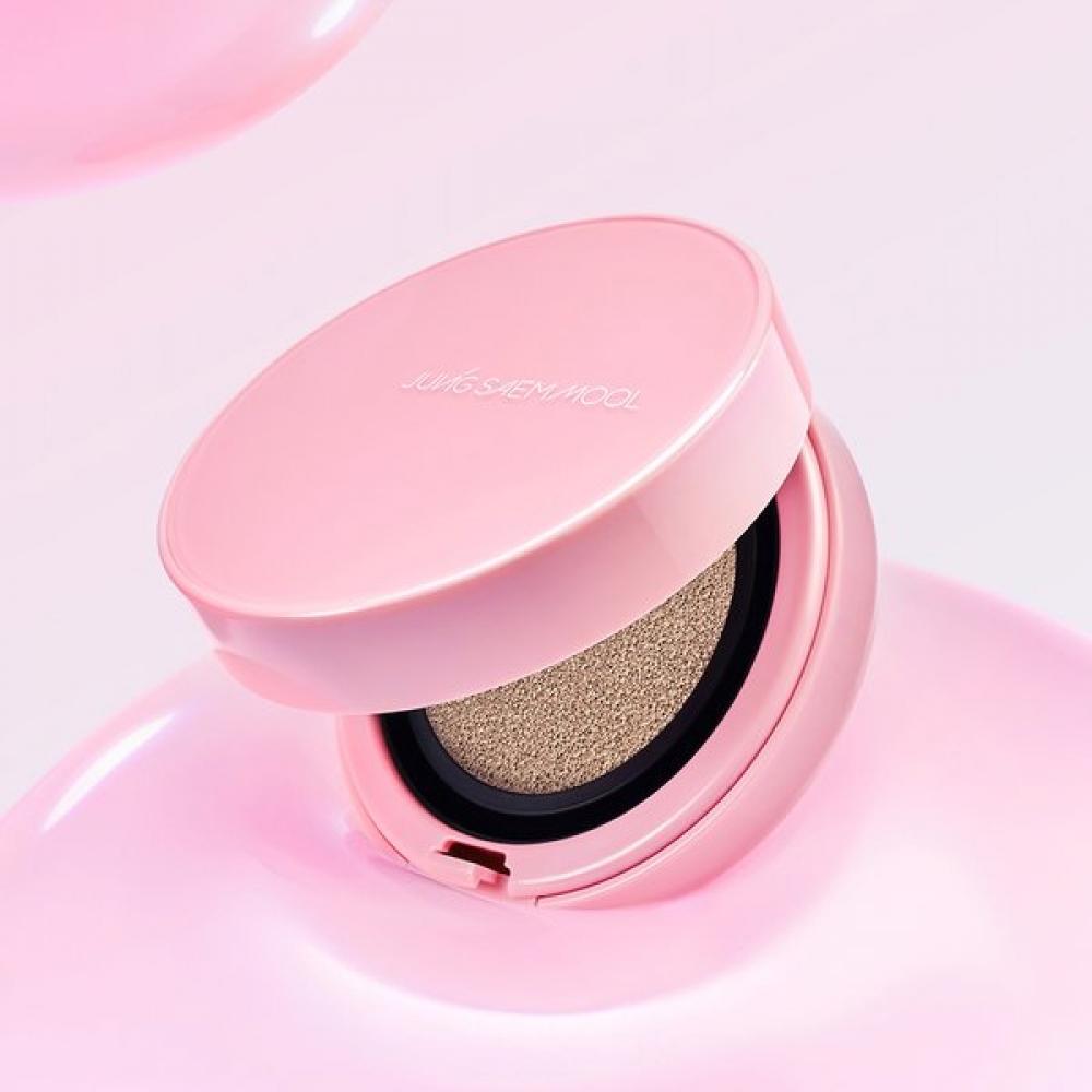JUNGSAEMMOOL [Новое Розовое Издание] Essential Skin Nuder Cushion + сменный блок + Розовый спонж 2 шт.