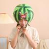 Funny Watermelon Cross-dressing Headwear Hat Plush Fruit Headgear Cartoon Decorative Selfie Props Cosplay Costume Accessories Performance Props