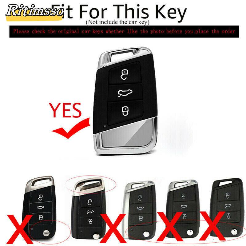 New Transparent TPU Car Key Case Cover Bag for VW Volkseagen Passat B8 Magotan for Skoda Superb A7 Kodiaq Seat Shell Fob