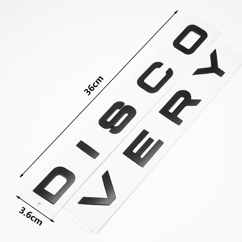 3D Gloss Black DISCOVERY Letter Car Front Hood Rear Trunk Emblem Badge Sticker For Land Rover Discovery Sport 3 4 5 Accessories FG2