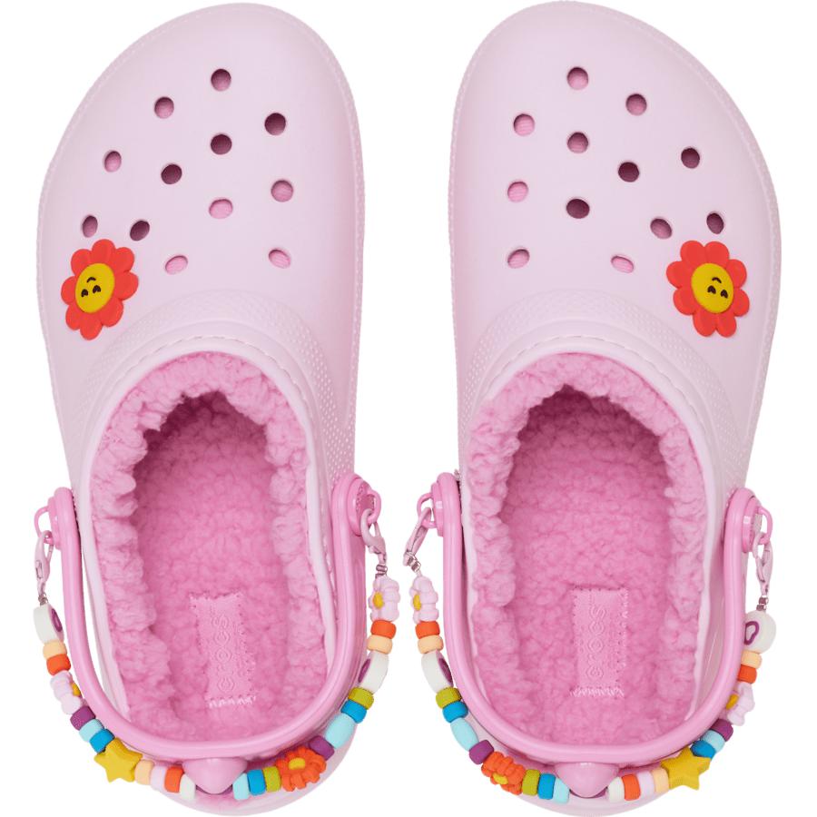 Crocs Classic Lined Comfortable Soft Support Low-Top Walking Shoes Baby Shoes Pink 211635-6ZW