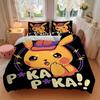 3pcs Pikachu Duvet Cover Set - Machine Washable, Includes 1 Duvet Cover and 2 Pillowcases, No Core Included yy251022197