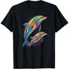 Геометрическое искусство дельфина Визионерский дух Океанский тотем Футболка(3)