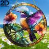 Плоская акриловая 2D фигурка колибри, Не требует батареек/электричества, Уникальное украшение для помещений/улицы, Многоцелевое, Традиционный стиль,