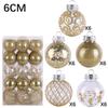 Plastic Christmas Tree Balls 6CM Xmas Baubles Fashion Christmas Ball Set  Home